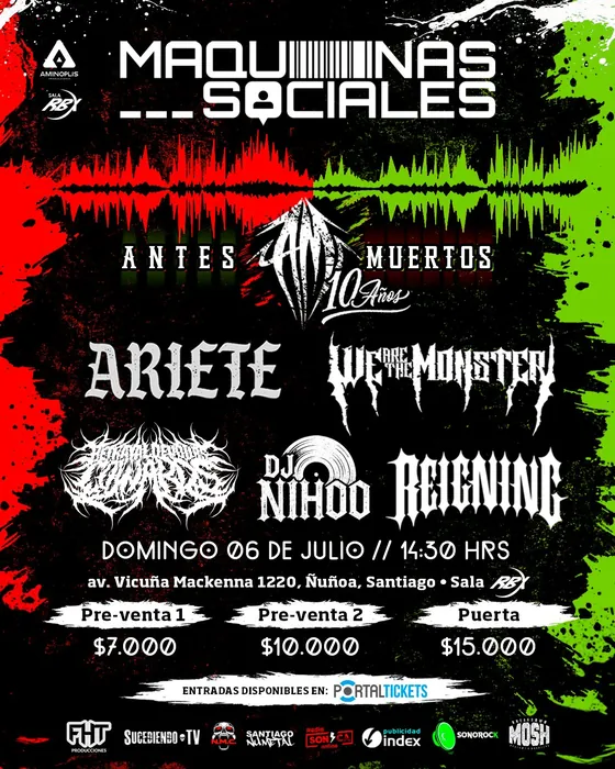 Máquinas Sociales · 10 Años · Sala RBX